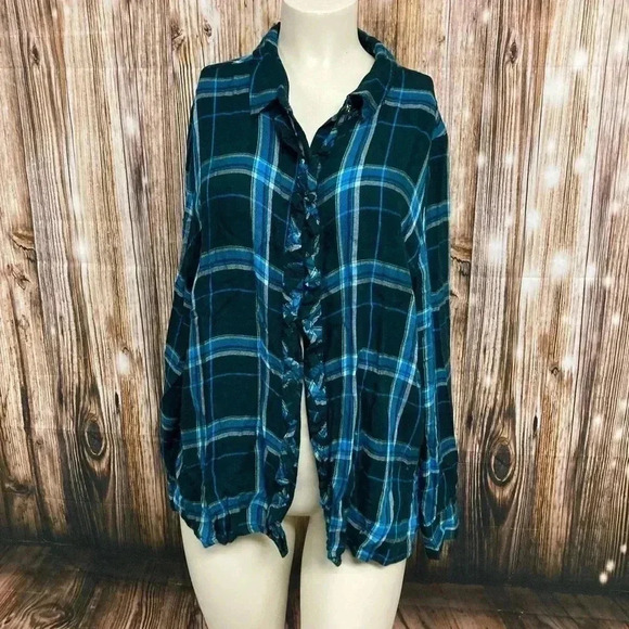 Plaid button long sleeve‎ - Picture 1 of 1